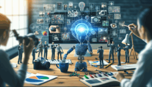 alt_text: An AI brainstorming session for a book cover design, exploring themes, styles, and visuals.