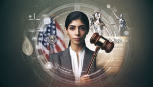 Photorealistic cover for "saimu168 ถูกกฎหมาย" featuring a confident businesswoman and legal symbols.