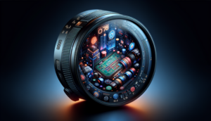 alt_text: "Professional cover design for 'saimu168 เว็บพนัน' featuring sleek tech and casino elements."